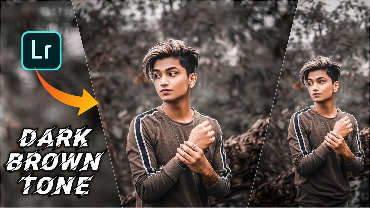 Dark brown tone Lightroom mobile photo editing preset download free