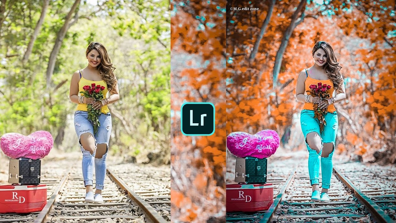 Lightroom aqua and orange tone photo editing presets free download 2023