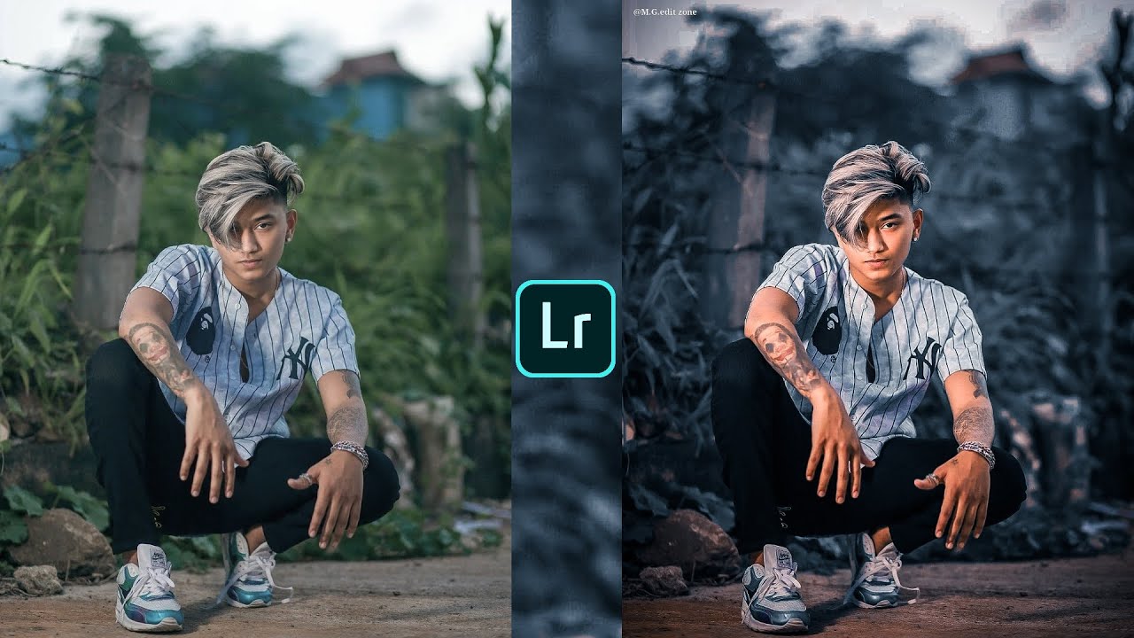 Lightroom mobile dark navy blue tone photo editing preset download free