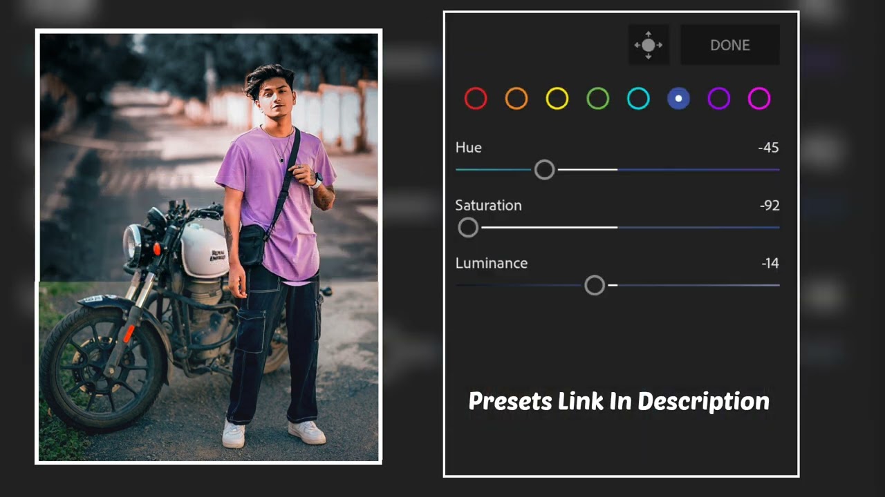 lightroom dark black and blue tone preset free download