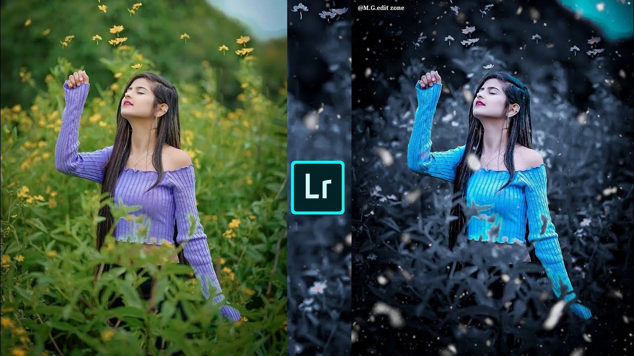 Lightroom dark bluenight Winter photo editing preset download free