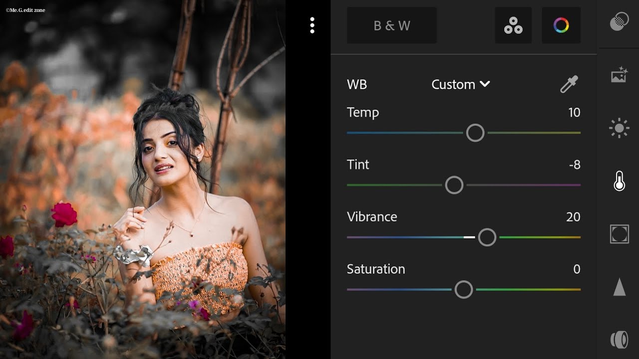 Black and soft orange tone Lightroom photo editing 2024 preset download free