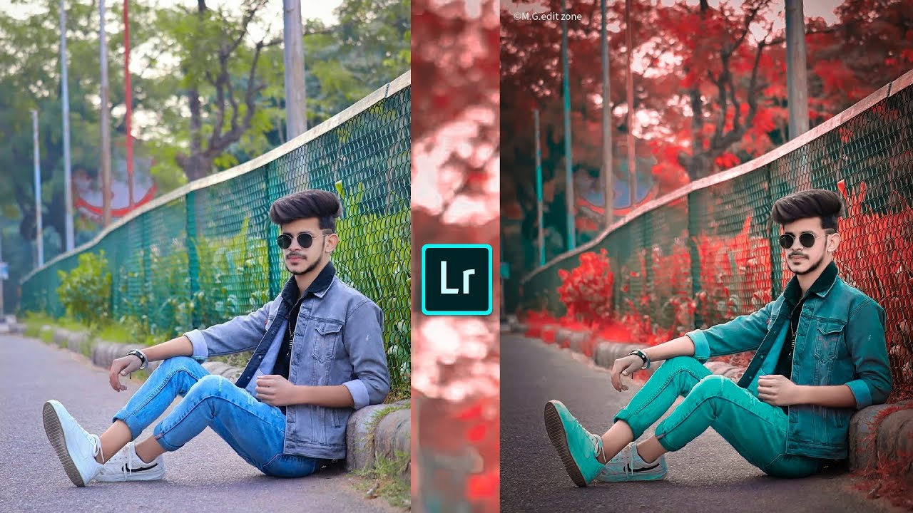 Blue and red tone Lightroom photo editing in mobile preset download free