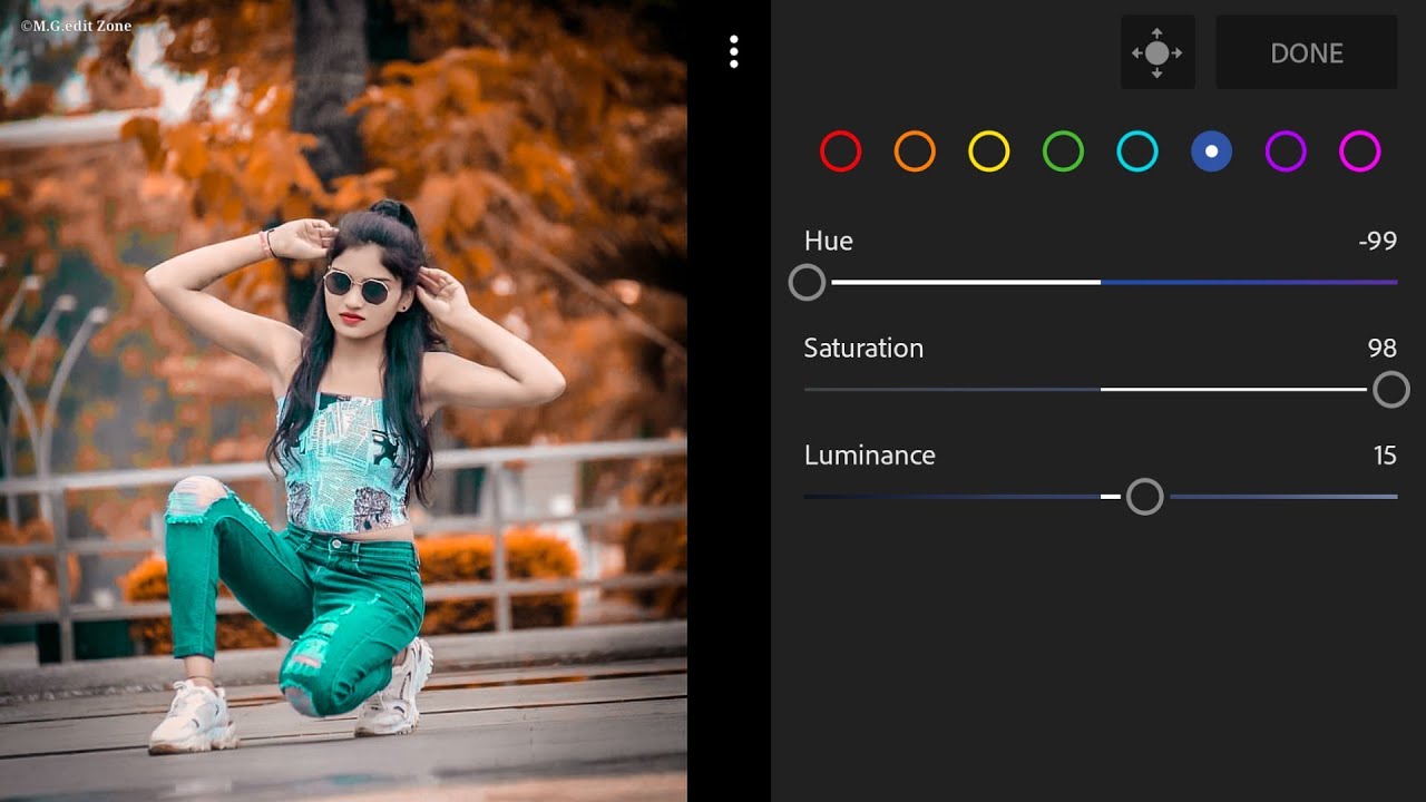 Lightroom mobile Aqua and orange tone photo editing 2024 preset download free