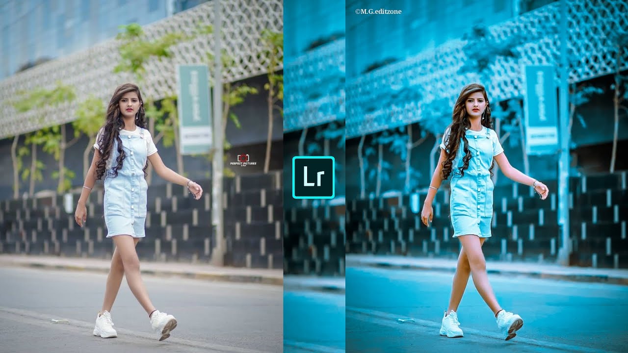 Lightroom mobile Moody blue tone photo editing 2024preset download free